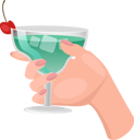پیش‌نمایش فایل tropical-alcoholic-cocktail-with-ice-and-cherry-10128970 از پک کف دست