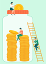 پیش‌نمایش فایل jar-with-dollars-and-coins-investment-investors-10186127 از پک افراد کسب‌وکار