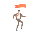 پیش‌نمایش فایل leader-walking-in-front-carrying-red-flag-10186106 از پک افراد کسب‌وکار