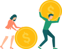 پیش‌نمایش فایل man-and-woman-attracting-and-accumulating-capital-10186131 از پک افراد کسب‌وکار