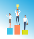 پیش‌نمایش فایل winner-people-standing-on-podium-10186110 از پک افراد کسب‌وکار