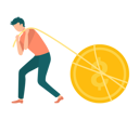 پیش‌نمایش فایل man-pulling-dollar-10245356 از پک کسب و کار