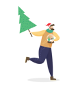 پیش‌نمایش فایل bearded-man-holding-xmas-pine-tree-10239423 از پک کریسمس