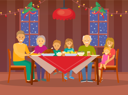 پیش‌نمایش فایل christmas-dinner-at-home-celebration-of-people-10239395 از پک کریسمس