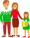 پیش‌نمایش فایل couple-with-kid-family-on-winter-holiday-together-10239396 از پک کریسمس