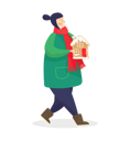 پیش‌نمایش فایل kid-carrying-gingerbread-cookie-in-form-of-house-10239426 از پک کریسمس