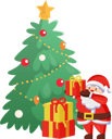 پیش‌نمایش فایل merry-christmas-celebration-tree-with-santa-claus-10239419 از پک کریسمس