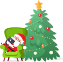 پیش‌نمایش فایل merry-christmas-santa-claus-on-armchair-sleeping-10239408 از پک کریسمس