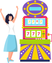 پیش‌نمایش فایل happy-woman-winning-jackpot-on-sloth-machine-10301547 از پک دستگاه بازی