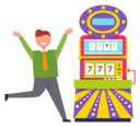 پیش‌نمایش فایل lucky-man-gambling-in-casino-10301536 از پک دستگاه بازی