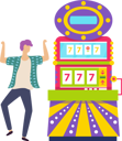 پیش‌نمایش فایل man-dancing-by-slot-machine-10301544 از پک دستگاه بازی