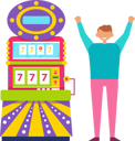 پیش‌نمایش فایل man-playing-slot-machines-10301528 از پک دستگاه بازی