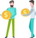 پیش‌نمایش فایل man-holding-coin-10617437 از پک امور مالی