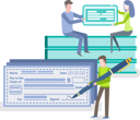پیش‌نمایش فایل people-signing-check-with-pen-10617411 از پک امور مالی