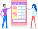 پیش‌نمایش فایل businessman-and-businesswoman-with-smartphone-cell-12778336 از پک افراد کسب‌وکار
