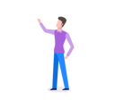 پیش‌نمایش فایل office-worker-pointing-up-with-hand-12778361 از پک افراد کسب‌وکار