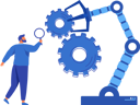 پیش‌نمایش فایل businessman-conducts-experiment-with-mechanical-arm-artificial-intelligence-for-startup-development-13014782 از پک کسب و کار
