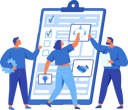 پیش‌نمایش فایل employees-working-with-task-done-paper-sheet-13014791 از پک کسب و کار