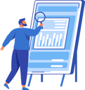 پیش‌نمایش فایل man-with-loupe-looking-for-information-in-business-report-13014758 از پک کسب و کار