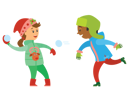 پیش‌نمایش فایل boy-and-girl-throwing-snowball-at-each-other-3080546 از پک کودکان در کریسمس