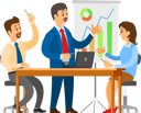 پیش‌نمایش فایل boss-on-seminar-brainstorming-with-workers-team-3161249 از پک رئیس