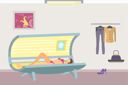 پیش‌نمایش فایل body-wrap-and-tanning-in-solarium-of-lady-parlor-and-clothes-on-hangers-3161185 از پک اسپا