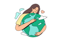 پیش‌نمایش فایل woman-saving-earth-10693599 از پک محیط‌زیست جهانی
