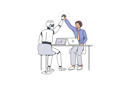 پیش‌نمایش فایل businessman-and-robot-giving-high-five-10692208 از پک هوش مصنوعی