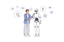 پیش‌نمایش فایل human-meeting-artificial-intelligent-robot-10692205 از پک هوش مصنوعی