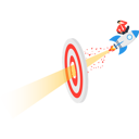 پیش‌نمایش فایل businessman-flying-with-rocket-hitting-target-9220411 از پک کسب و کار