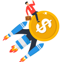 پیش‌نمایش فایل fast-growing-and-earn-money-on-rocket-9220418 از پک کسب و کار