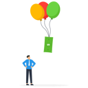 پیش‌نمایش فایل banknotes-float-with-balloons-9236106 از پک کسب و کار