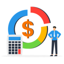 پیش‌نمایش فایل businessman-with-calculator-with-pie-chart-of-cost-structure-9297094 از پک کسب و کار