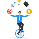 پیش‌نمایش فایل businessman-project-manager-balance-on-clock-juggling-project-management-elements-9312024 از پک کسب و کار