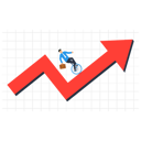 پیش‌نمایش فایل man-riding-cycle-on-rising-up-graph-9312022 از پک کسب و کار