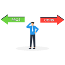 پیش‌نمایش فایل smart-businessman-thinking-about-business-pros-and-cons-for-making-business-decision-9424106 از پک کسب و کار