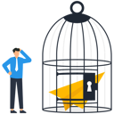 پیش‌نمایش فایل paper-plane-inside-the-cage-9533537 از پک کسب و کار