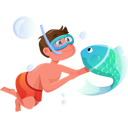 پیش‌نمایش فایل boy-enjoying-underwater-with-fish-9581876 از پک تابستان و تعطیلات