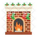 پیش‌نمایش فایل fireplace-80 از پک کریسمس و سال نو، آیکن‌های تخت
