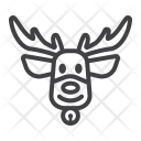 پیش‌نمایش فایل reindeer-150 از پک کریسمس و سال نو، آیکن‌های خطی