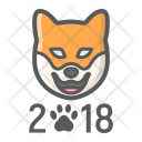 پیش‌نمایش فایل dog-2018-2 از پک کریسمس و سال نو، دورخط پُر