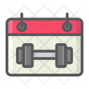 پیش‌نمایش فایل fitness-calendar از پک تناسب اندام، آیکن‌های دورخط پُر