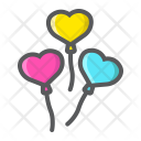 پیش‌نمایش فایل heart-shaped-balloons از پک روز ولنتاین شاد، آیکن‌های دورخط پُر