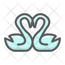 پیش‌نمایش فایل swans-in-love-1 از پک روز ولنتاین شاد، آیکن‌های دورخط پُر