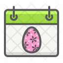 پیش‌نمایش فایل easter-calendar-1 از پک عید پاک مبارک، آیکن‌های دورخط پُر