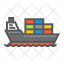 پیش‌نمایش فایل cargo-ship-12 از پک لجستیک و تحویل، آیکن‌های دورخط پُر