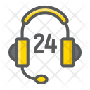پیش‌نمایش فایل customer-support-115 از پک لجستیک و تحویل، آیکن‌های دورخط پُر