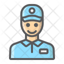 پیش‌نمایش فایل delivery-man-12 از پک لجستیک و تحویل، آیکن‌های دورخط پُر