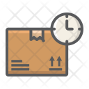 پیش‌نمایش فایل delivery-time-8 از پک لجستیک و تحویل، آیکن‌های دورخط پُر