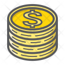 پیش‌نمایش فایل coins-94 از پک امور مالی، آیکن‌های دورخط پُر